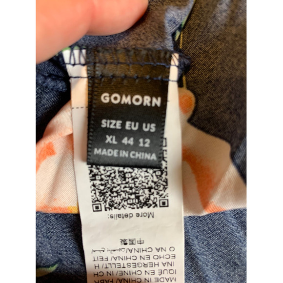 Gomorn Floral Skirt Pleated Flowy Pull On Elastic Waist Size XL - Picture 3 of 8